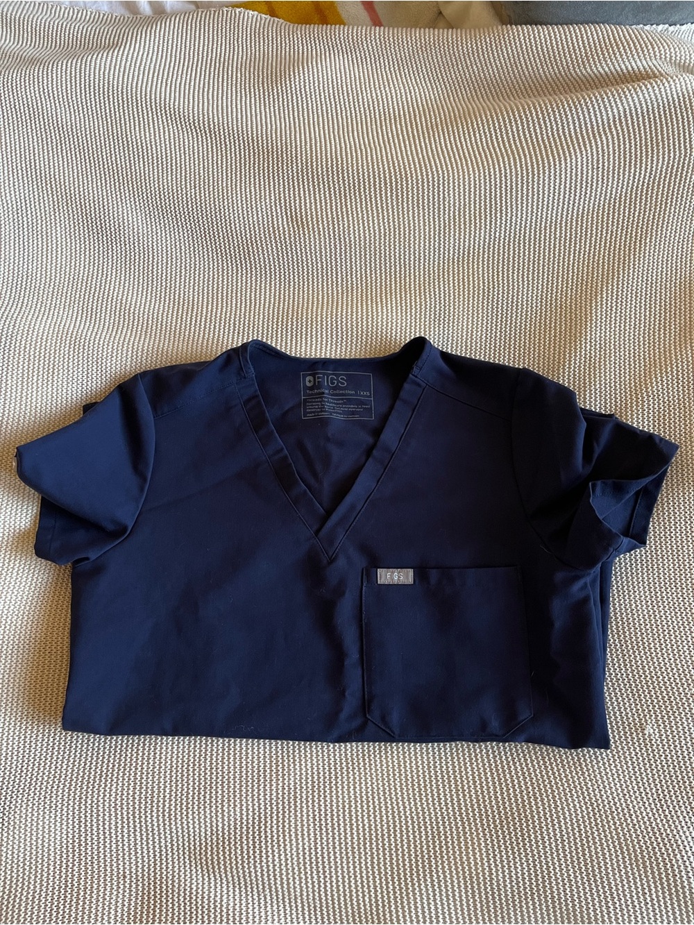 Navy Blue Woman’s FIGS Scrub Top